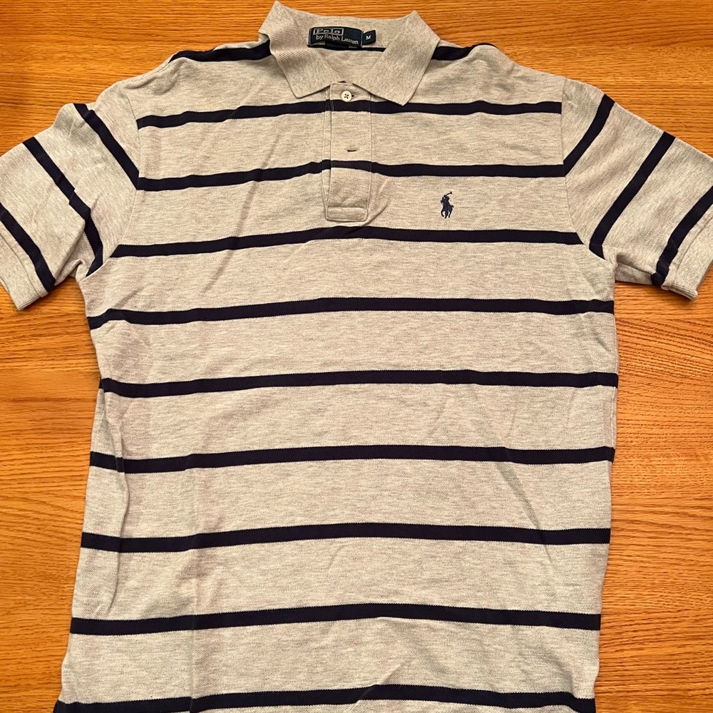 Gray with Blur Stripes Ralph Lauren Polo